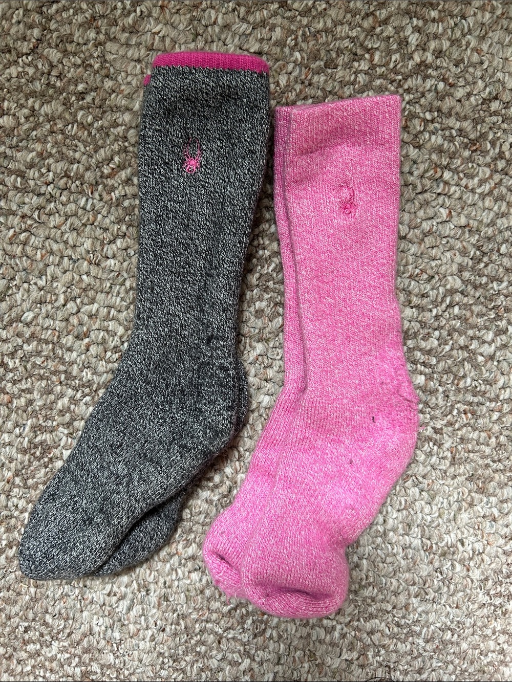 Spyder women’s  Crew Socks - Gray and Pink